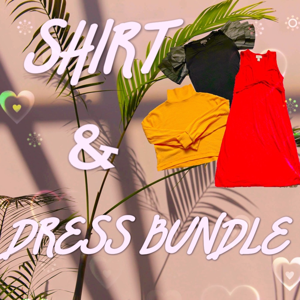 SHIRT/DRESS BUNDLE!!! FLASH SALE!! ⚡️⚡️DISCOUNTED SHIPPING!!! OFFERS ACCEPTED!